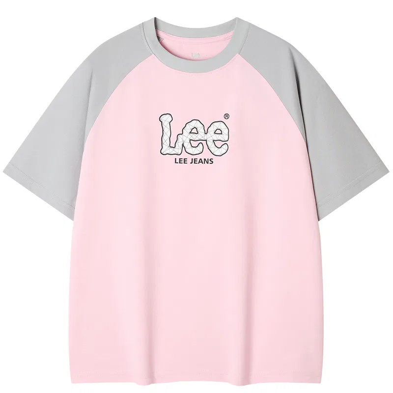 Детская футболка хлопковая с круглым вырезом Lee, Blossom Pink