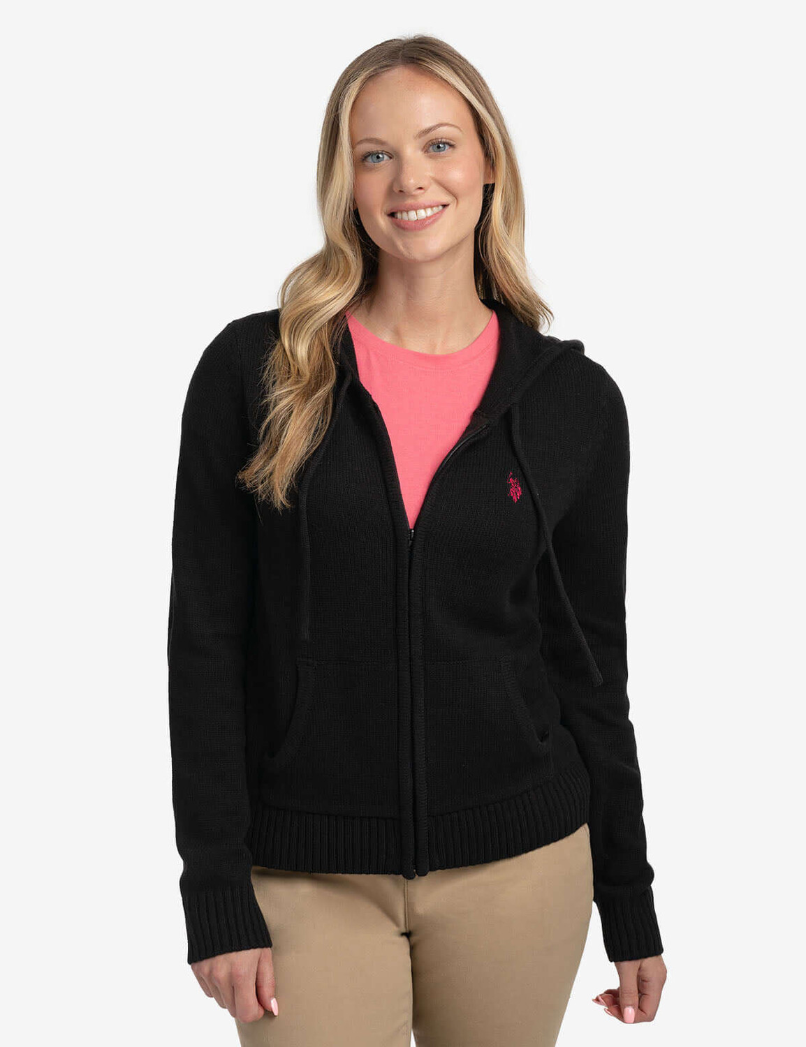 

Свитер U.S. Polo Assn. Zip Up With Hood, черный