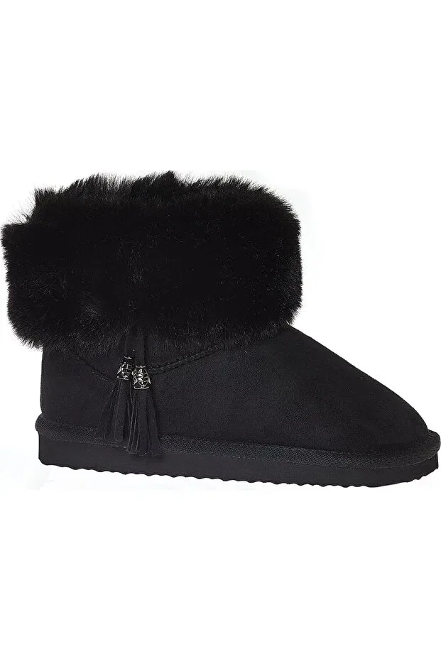 Детские ботинки для девочек зимние Fur boots Graceland, Black