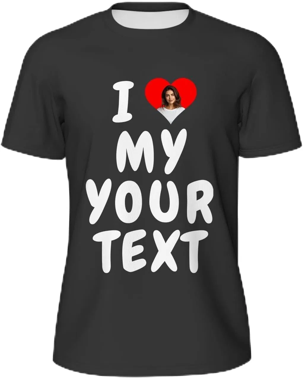 Футболка Regular Fit Custom, Add Your Own Text/Images/Logo, Black01