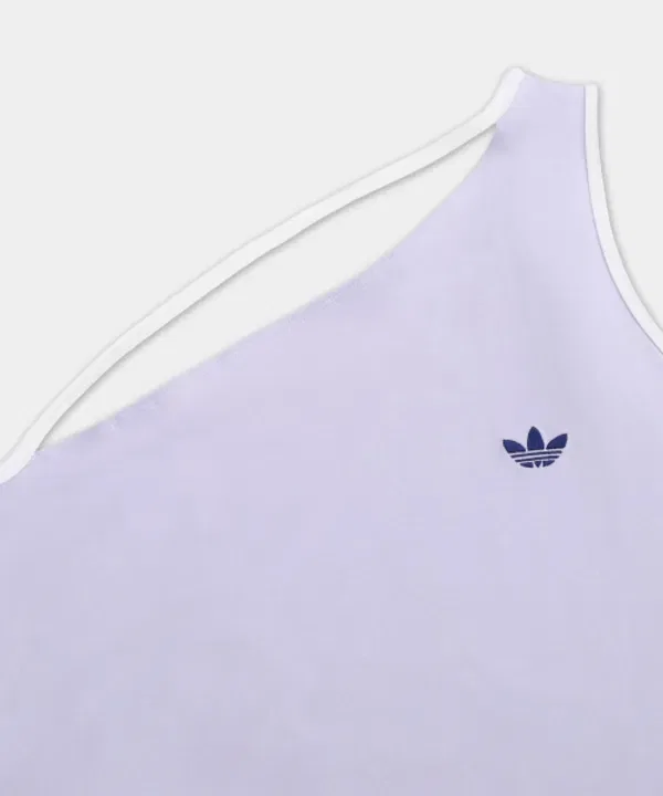 Топ на одно плечо Tank, One Shoulder, Adidas, лавандово-белый — фото 3