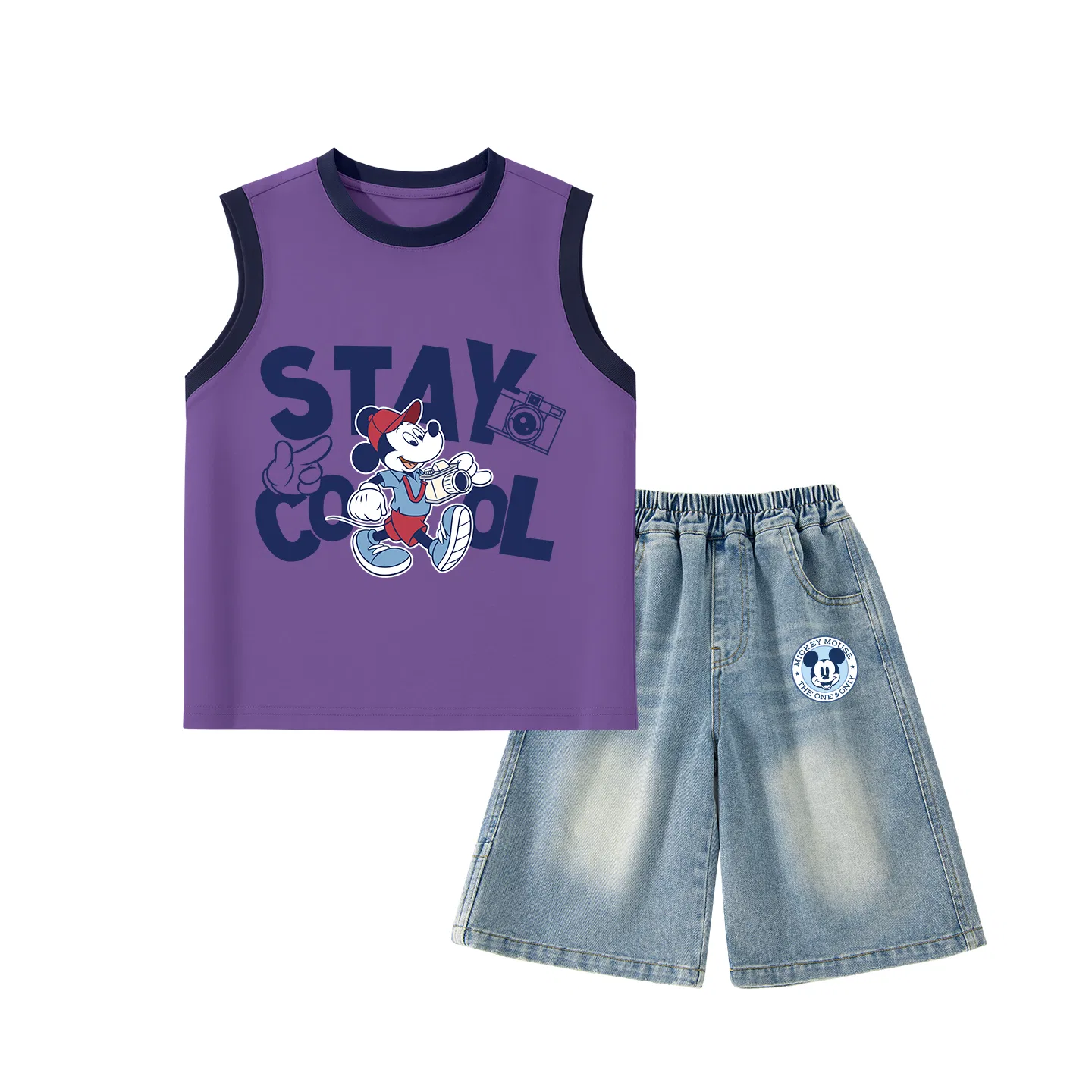 Костюм спортивный повседневный Mickey Mouse, Disney, Videography Blue Purple