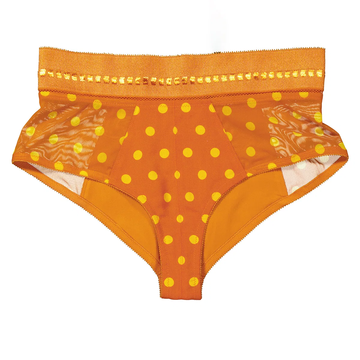Трусы с принтом в горошек Ladies Dandelion Polka Dot Print Mohair Wool Brief Burberry, Dandelion Yllw Ippat — фото 4