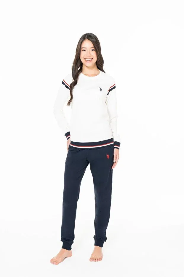 Женский комплект пижамы с длинным рукавом U.S. Polo Assn., Ecru