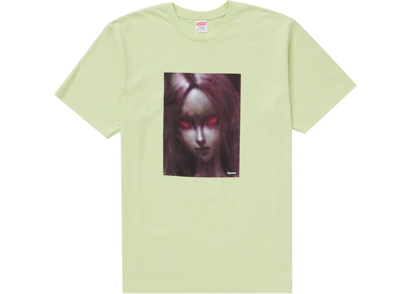 Мужская футболка с принтом Supreme Red Eyes Tee, Pale Mint