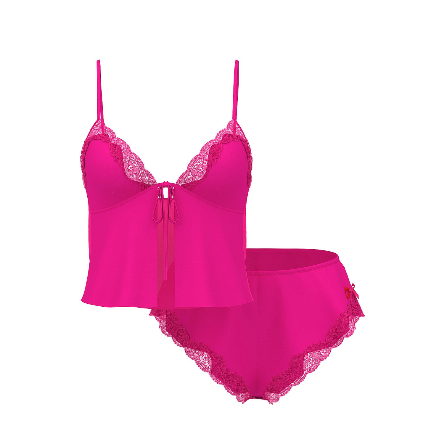 

Комплект белья Victoria's Secret Tease Satin & Chiffon Flyaway Cami, розовый