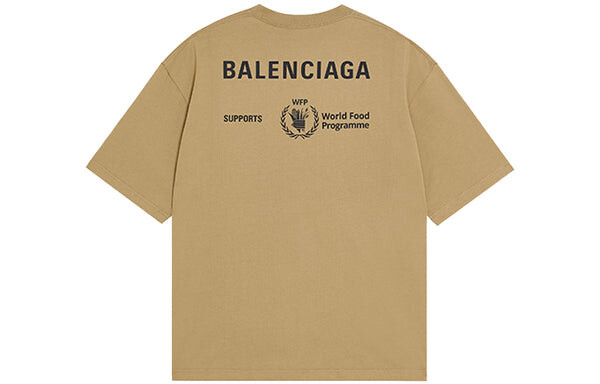 Футболка x wfp t-shirt medium fit 'khaki' Balenciaga, хаки — фото 2