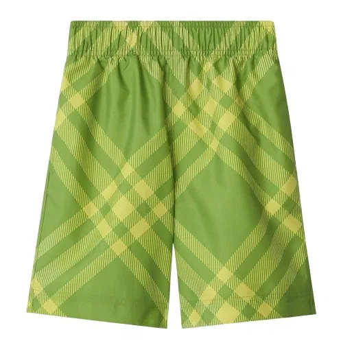 Плавки мальчика с принтом Malcolm Check-Print Burberry, Bright Sorrel Ip Chk