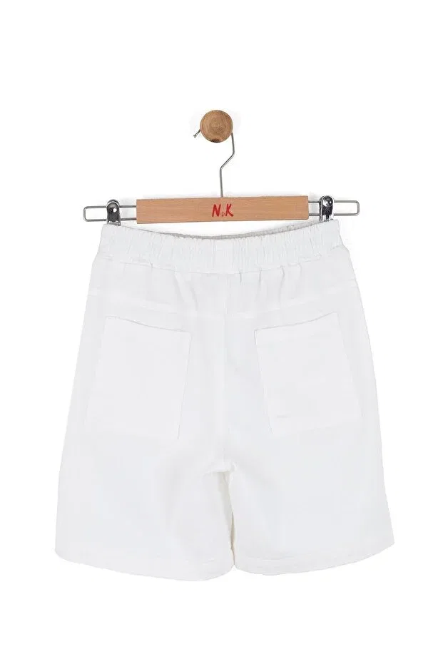 Детские шорты для мальчиков хлопковые Nk Kids, Ecru — фото 4