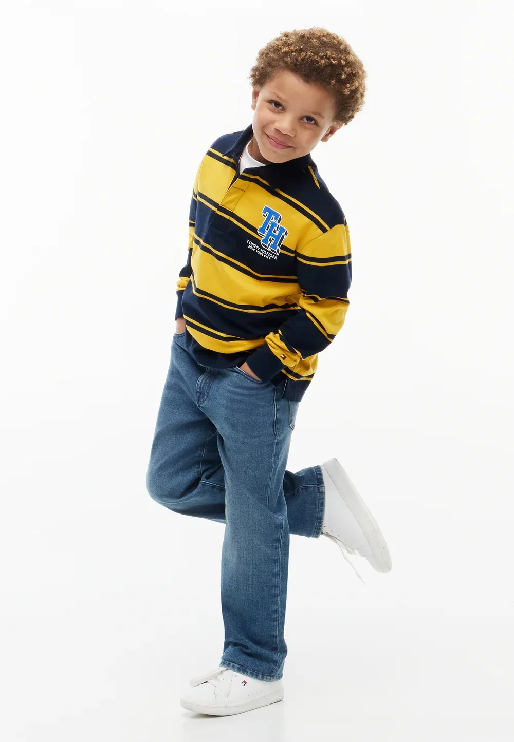 Регбийная рубашка-поло - поло-рубашка Tommy Hilfiger, Dark Blue — фото 2