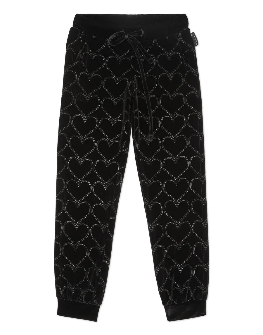 Зауженные брюки Philipp Plein «Сердце» черного цвета