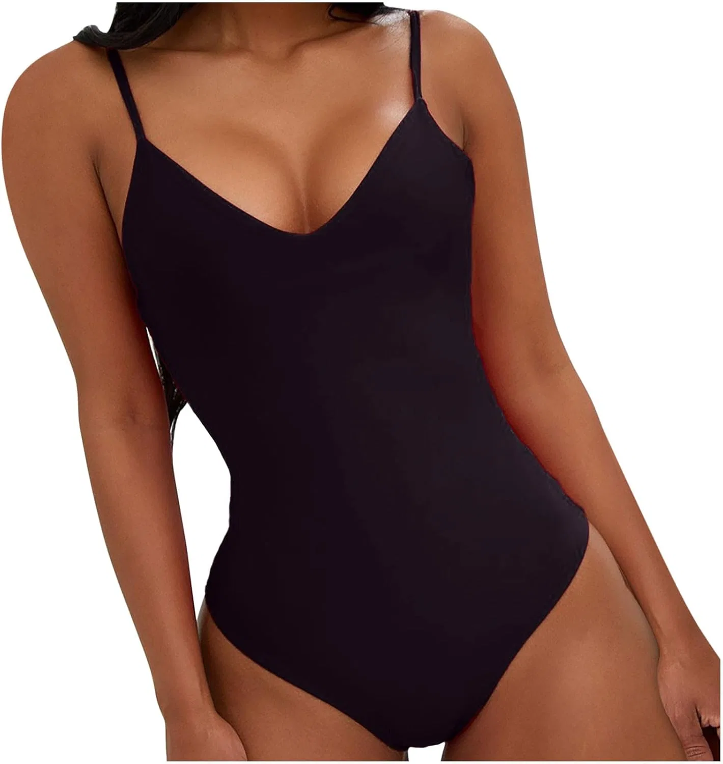 Женский слитный купальник с утяжкой живота High Cut, Black