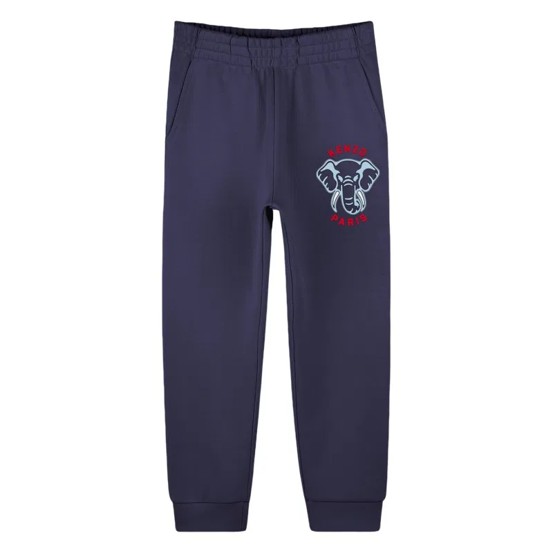 Детские спортивные брюки с логотипом Elephant из хлопка Kenzo Kids Elephant Logo Cotton Joggers Kenzo, Navy