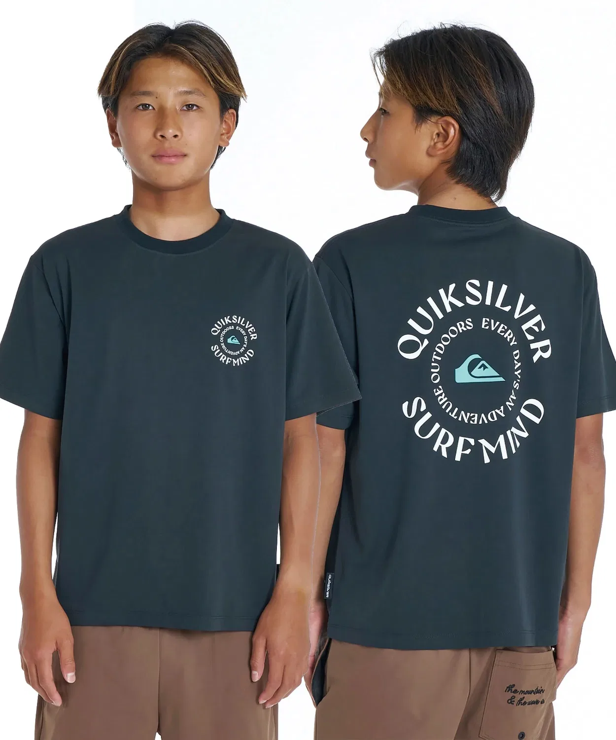 Детская футболка с принтом QS Circle SS Youth Quiksilver, Черный