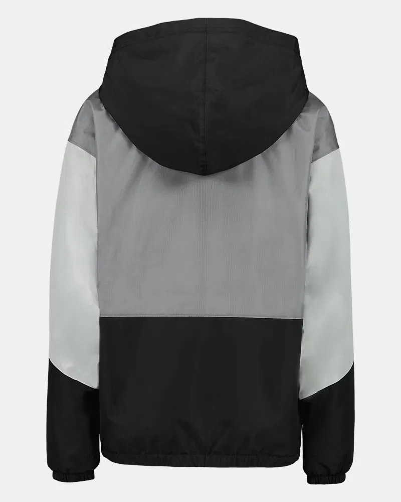 Ветровка для мальчиков ветрозащитная с микрофлисовой подкладкой Manataug UnderArmour, Black/Green Citrine — фото 3