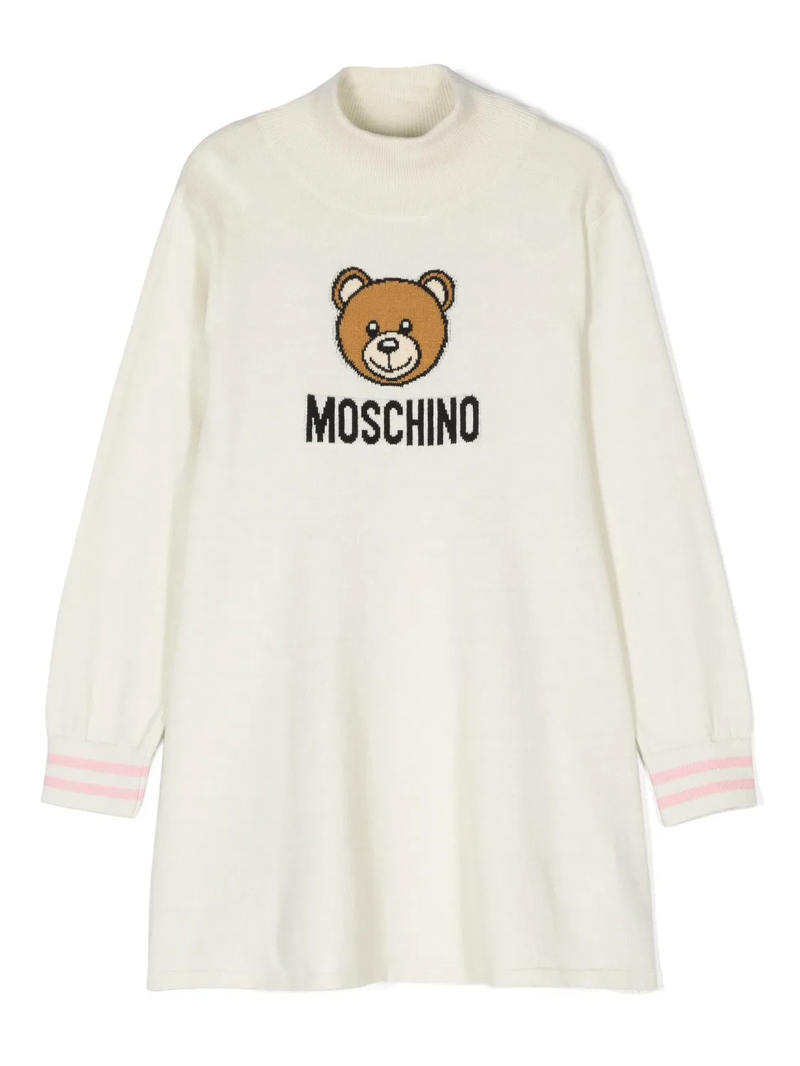 Платье с мотивом Teddy Bear Moschino, кремово-белый