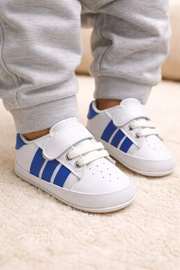 Детские туфли для девочек с принтом Minissa, White Navy Blue