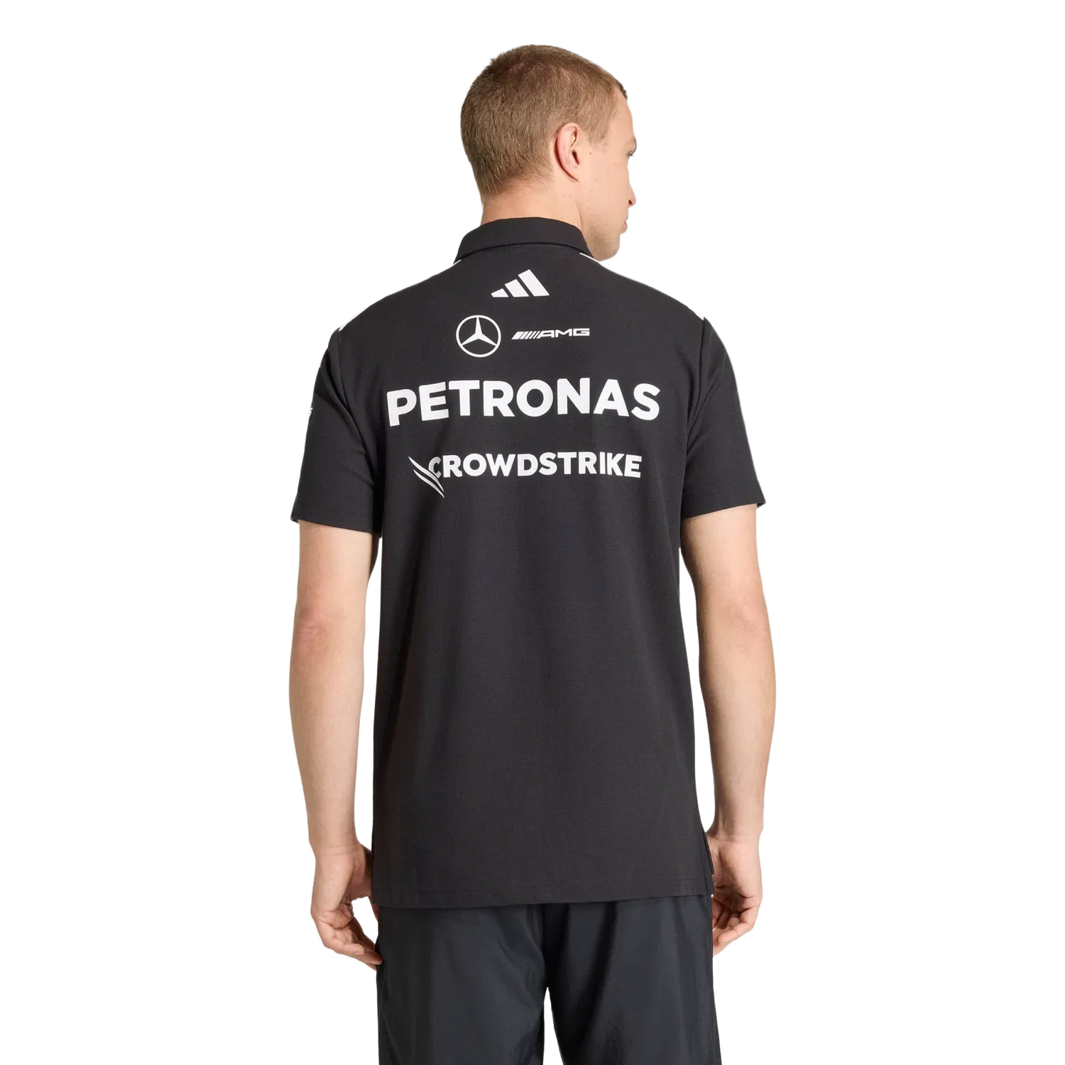 Мужское поло с логотипом команды Formula 1 Adidas, черный — фото 3