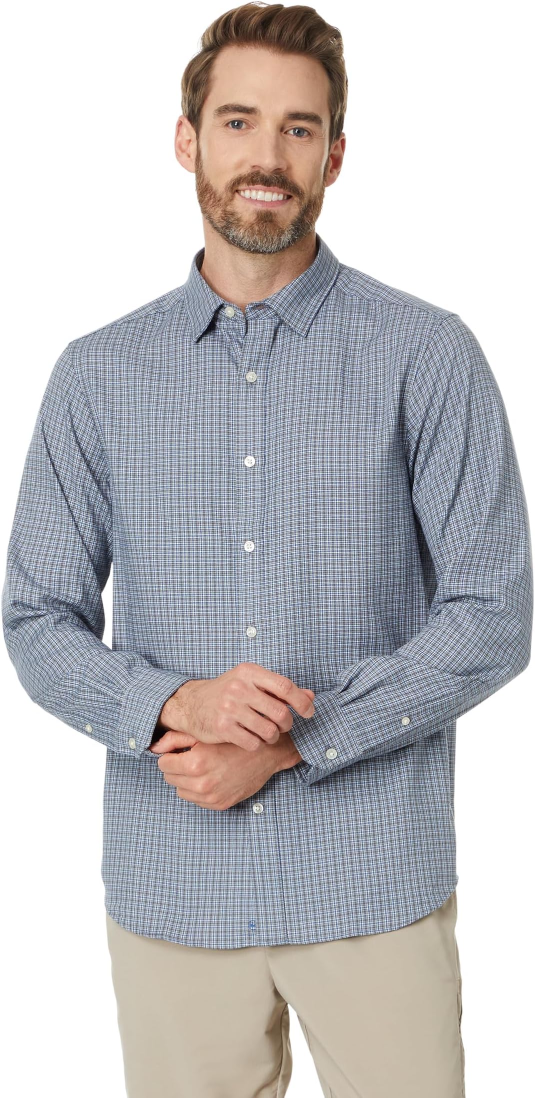 

Рубашка Vineyard Vines OTG Brushed Twill Shirt, цвет Gray Harbor PLD 1