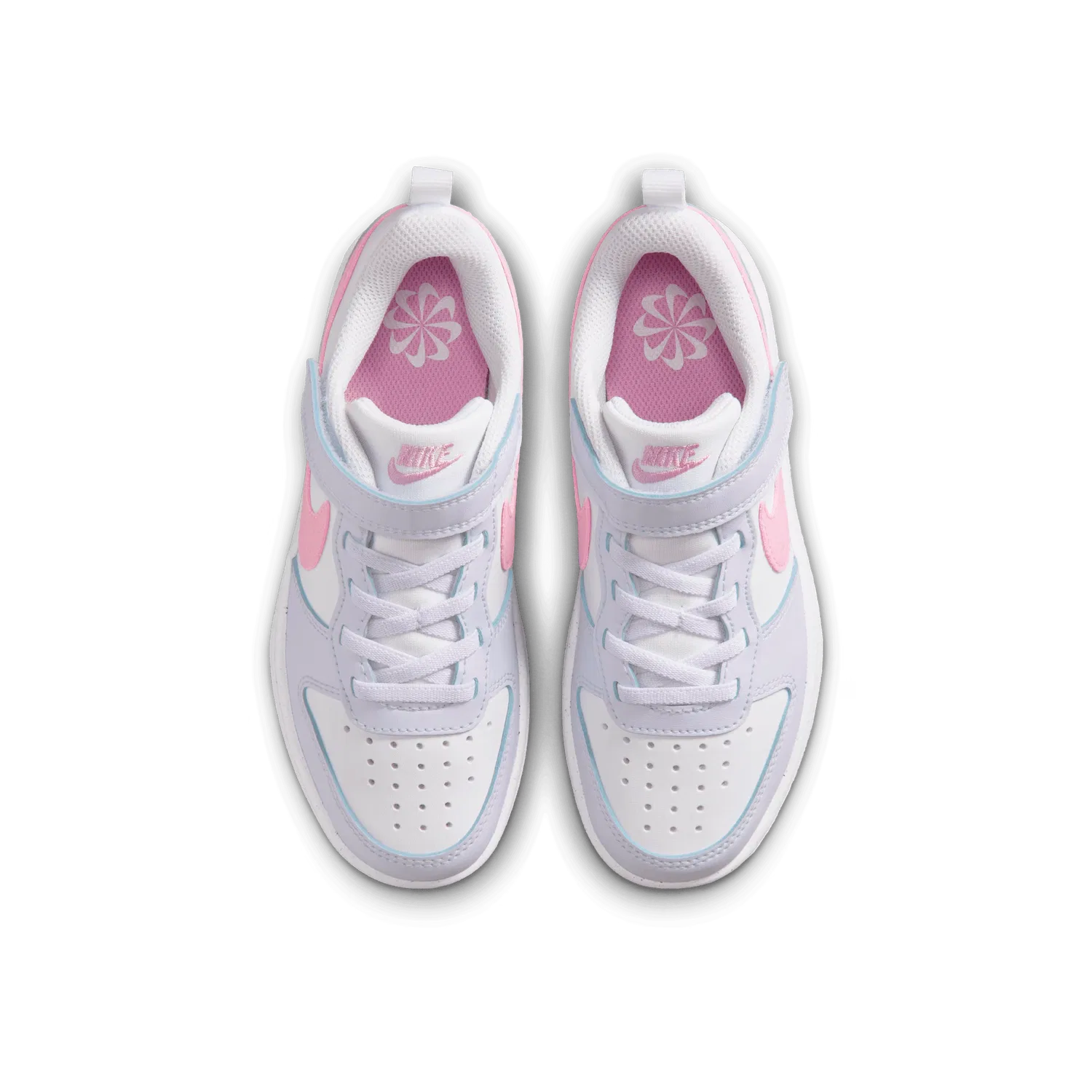 Детские кроссовки на липучках Nike COURT BOROUGH LOW ESS+ PS, сиреневый — фото 2