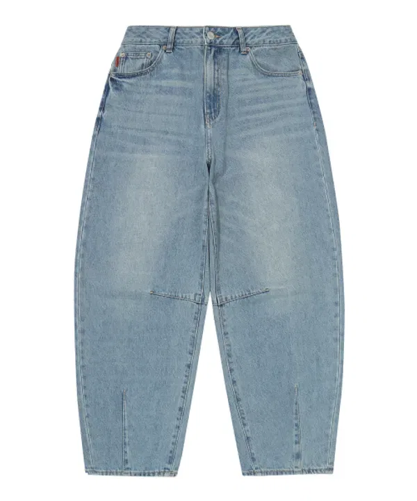 Джинсы винтажные бочкообразные Superdry, Light Indigo — фото 2