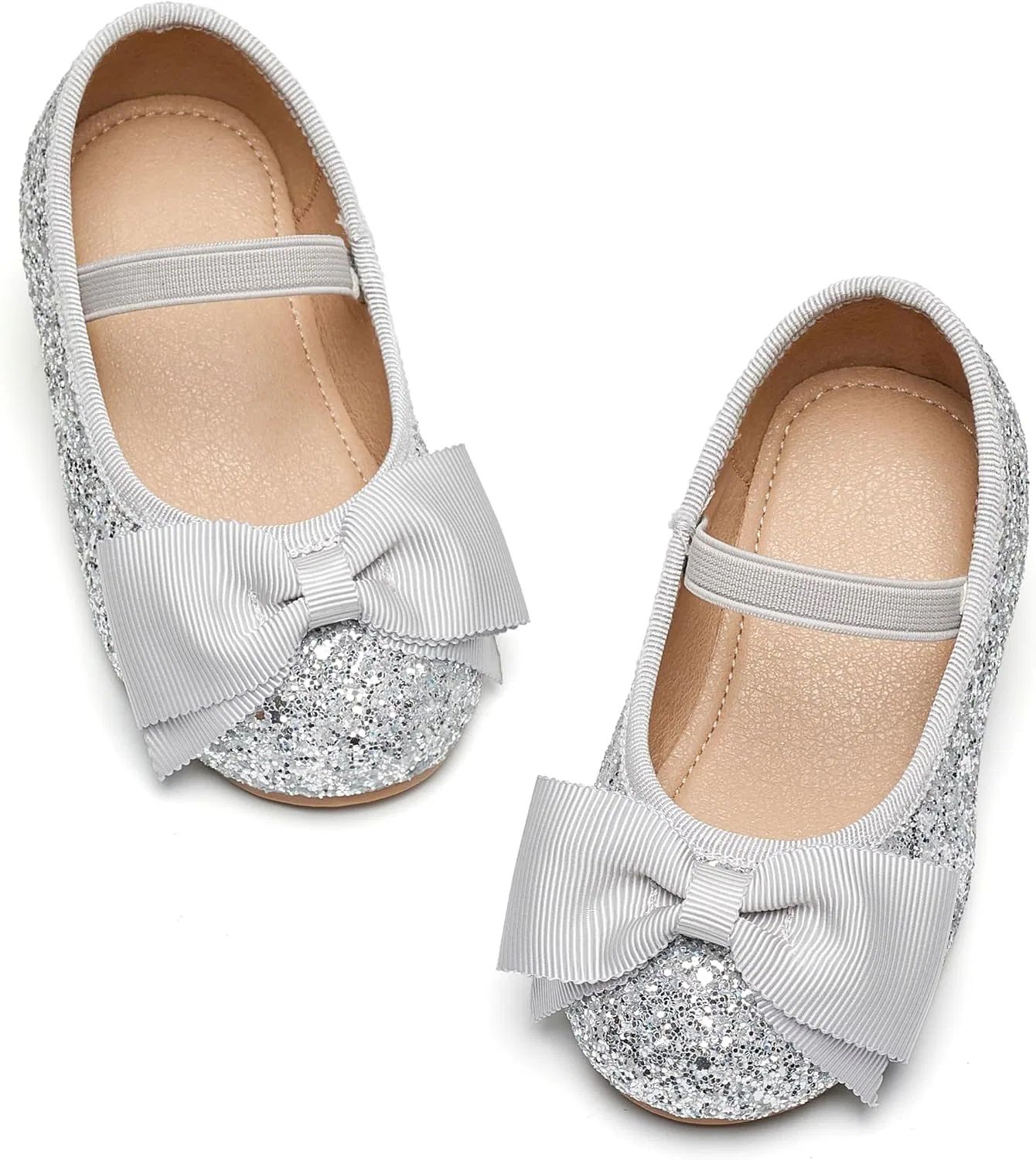 Детские балетки для девочек Mary Janes Kiderence, Silver