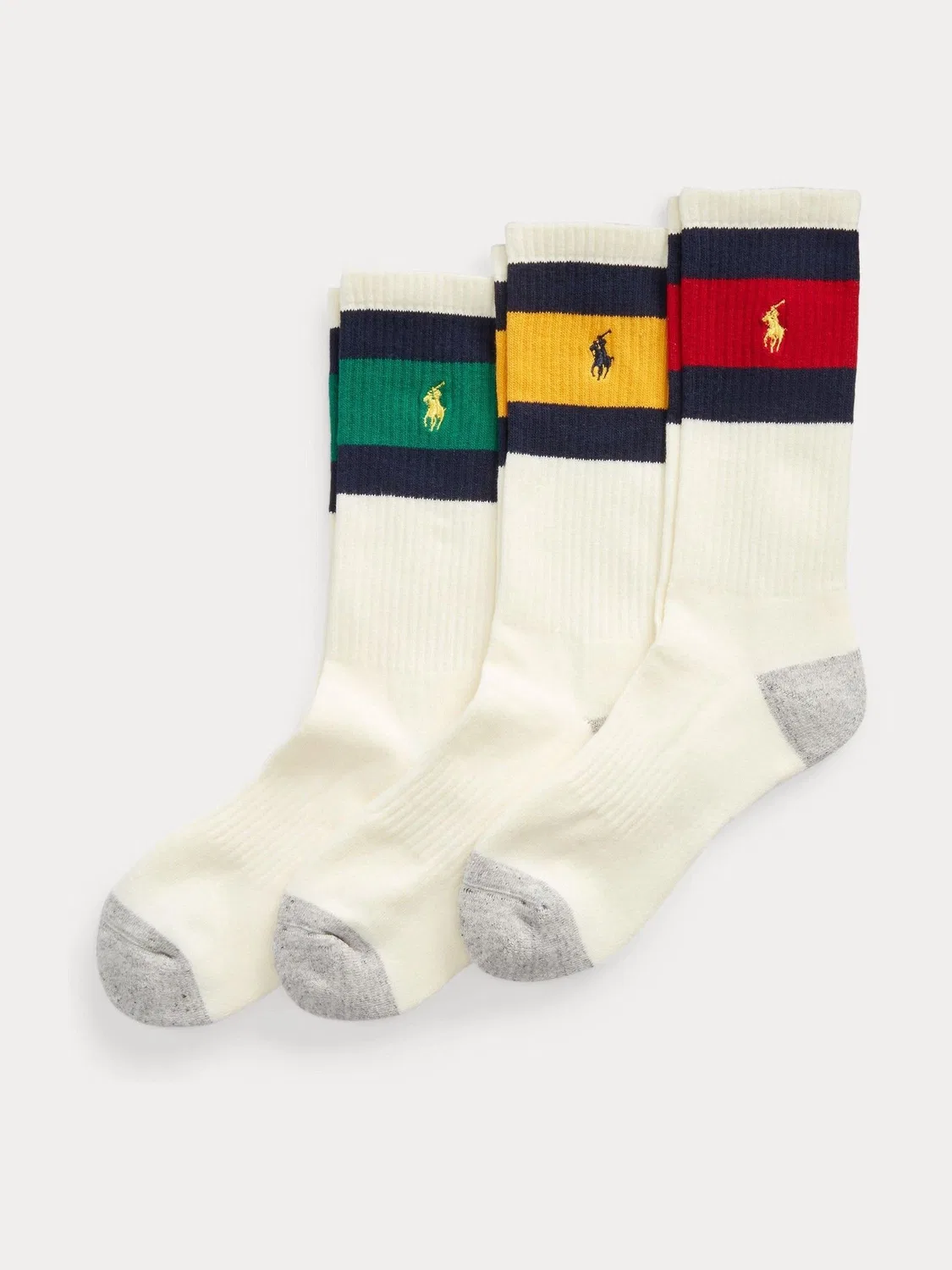 Носки с манжетами в полоску Polo Ralph Lauren, белый