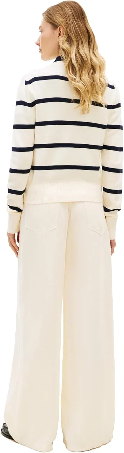 Женский хлопковый кардиган Tommy Hilfiger, Big Stripe Calico/Dark Night Navy — фото 4
