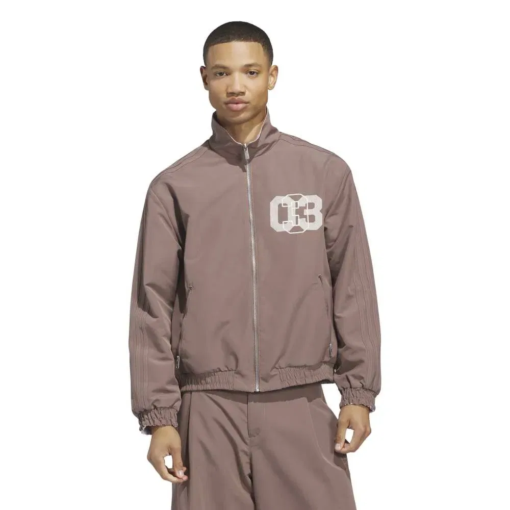 Мужская куртка из гладкой ткани Firebird Adidas Originals, Brown