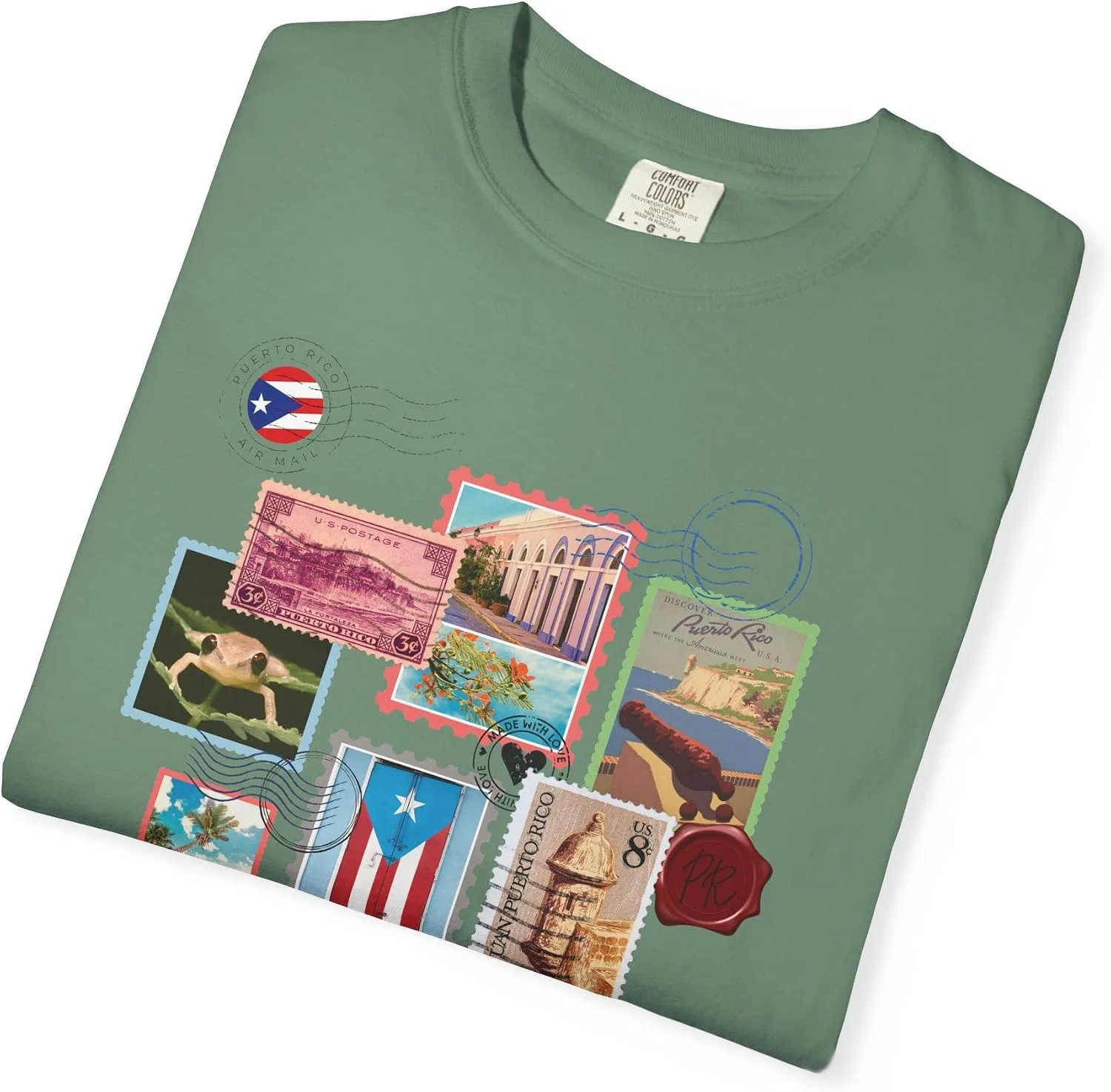Женская футболка с винтажным принтом Retro Island Graphic, светло-зелёный — фото 4