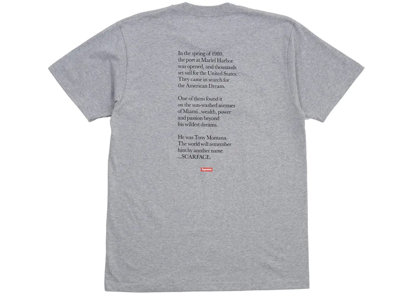 Мужская футболка с принтом Supreme Scarface Friend Tee, Heather Grey — фото 2