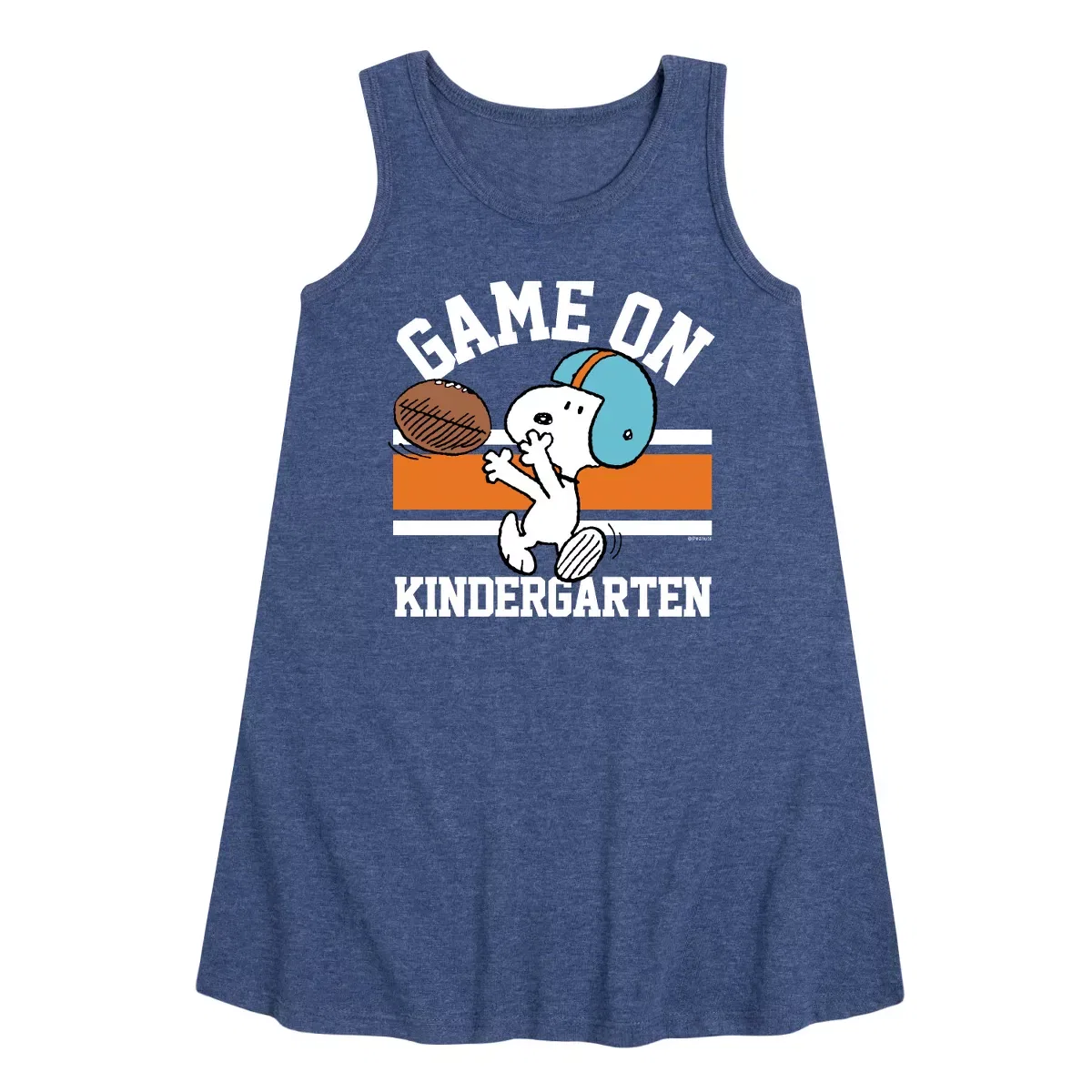 Детское платье-трапеция без рукавов Game On Kindergarten Peanuts, Heather Navy