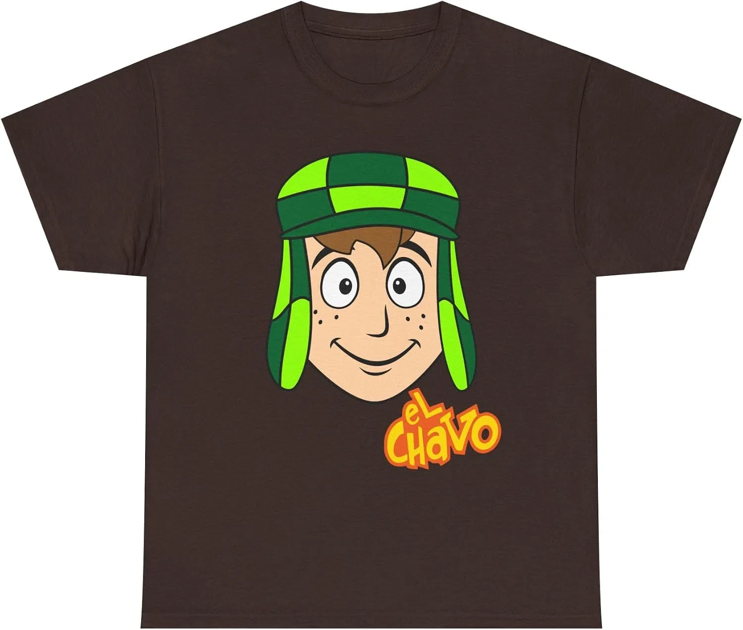Мужская футболка с принтом El Chavo del 8, тёмно-шоколадный