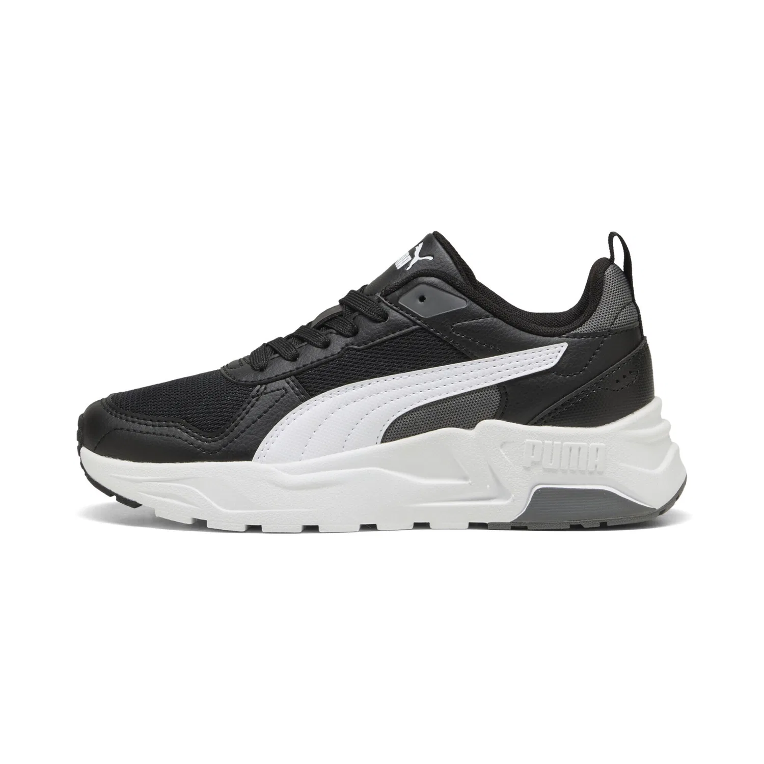 Детские кроссовки с амортизацией PUMA Trinity 2 LT, Black White Cool Dark Gray — фото 3