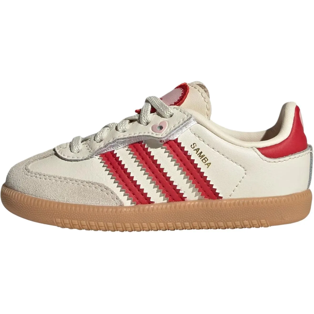Adidas Originals SAMBA OG Low top Toddler Shoes Butter White Red Infant And Toddler