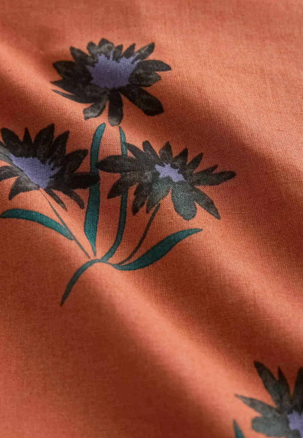 Рубашка с коротким рукавом и принтом, стандартного кроя Next, Rust Red Floral — фото 3