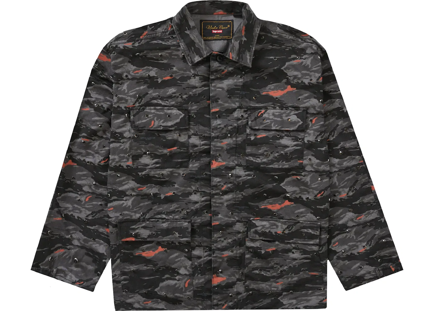 Мужская куртка-бомбер с шипами Supreme UNDERCOVER Studded BDU Jacket, Black
