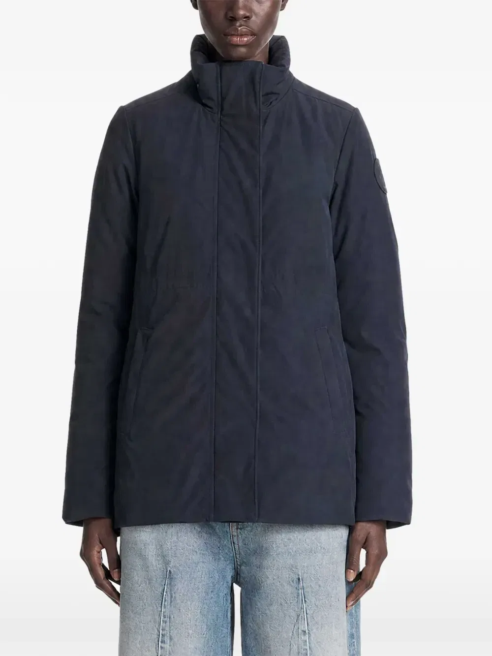 Пуховик Ivy с логотипом-нашивкой Canada Goose, синий