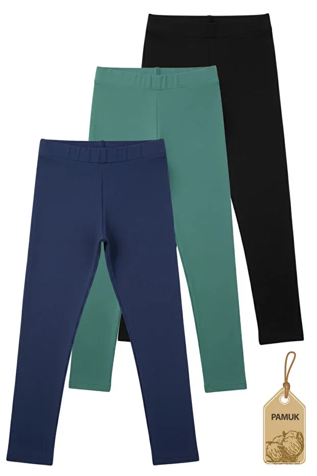 Детский комплект леггинсов для девочек хлопковый The Cry of the Classics Twoo Kids, Navy Blue Green Black