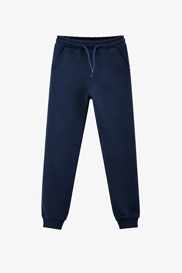 Детские спортивные штаны для мальчиков из плотной ткани Mışıl Kids, Navy Blue