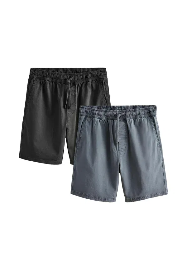 Шорты хлопковые 2 pack regular fit - garment dyed dock - shorts Next, navy, черный/темно-синий