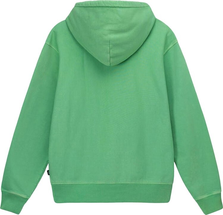 Худи Stussy Pigment Dyed Fleece Hoodie 'Green', зеленый — фото 3
