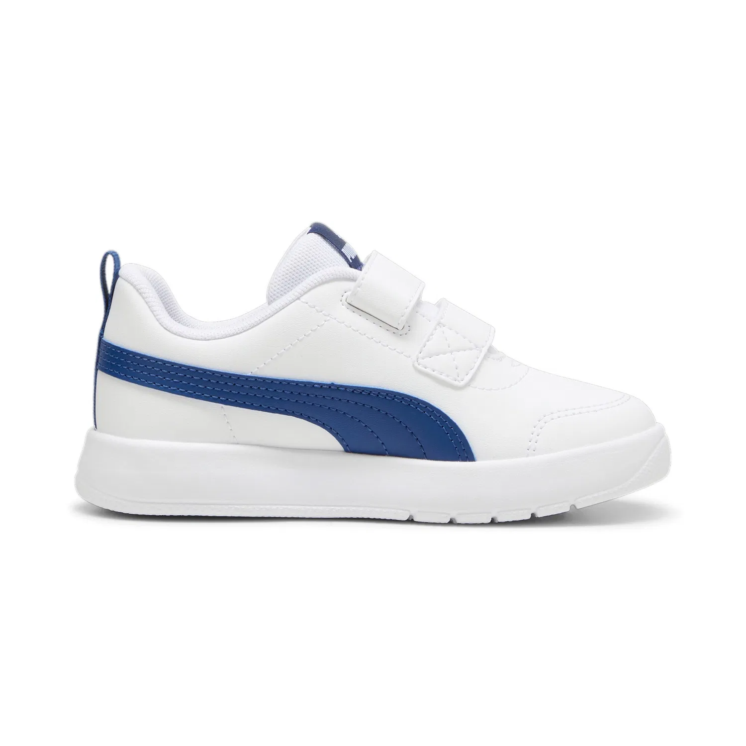 Детские спортивные кроссовки Courtflex v3 PUMA, White/Clyde Royal — фото 3