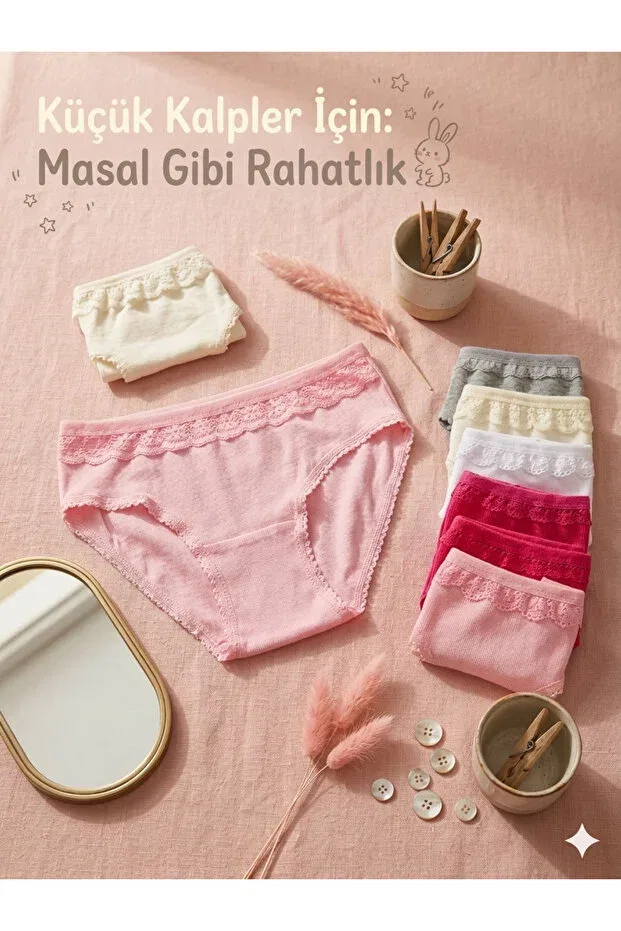 Детский комплект трусов для девочек хлопковый Basics Tutku, Multicolor