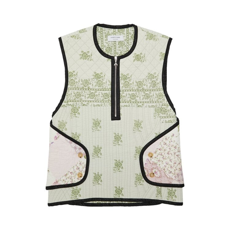 

Жилет Marine Serre Boutis Armor Vest 'White/Green', белый