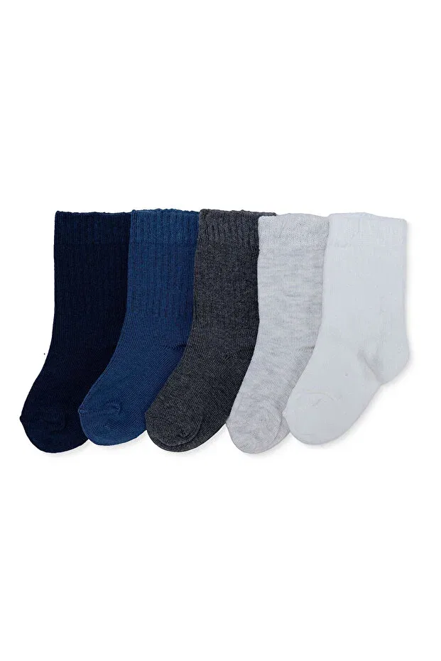 Детские носки для мальчиков набор 5 пар Hellobaby, Blue Ebebek Hello Baby