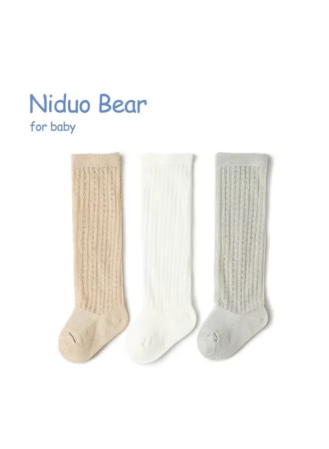 Носки детские высокие с дышащей сеткой Niduo Bear Niduoxiong, 23 (крупная сетка)