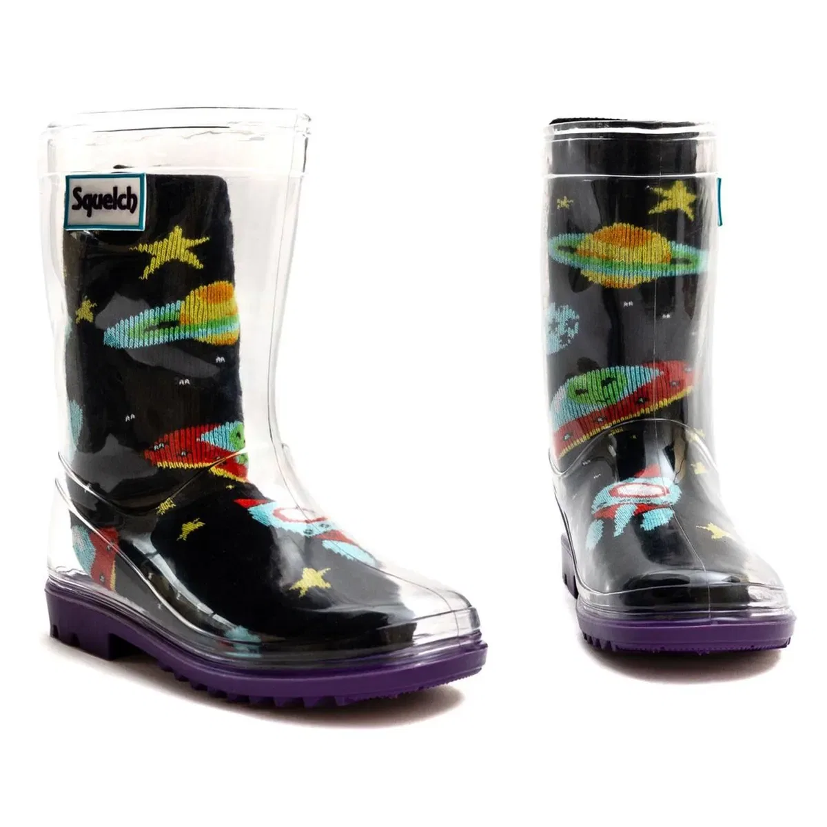 Детские плотные носки для резиновых сапог Space Squelch Wellies, Black — фото 2