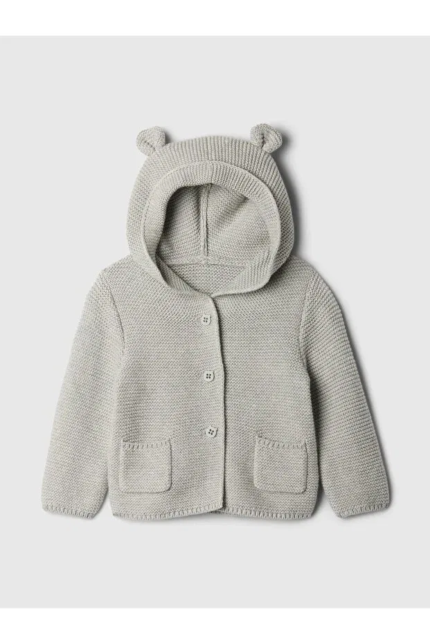 Детский кардиган с аппликацией Brannan Bear, Gap, Gray-001