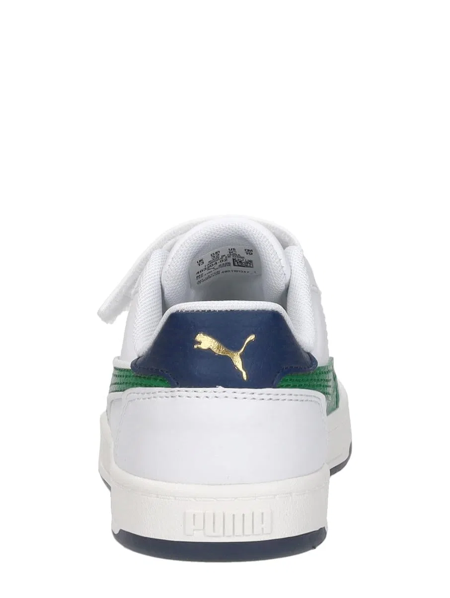 Детские кроссовки для мальчиков с низким верхом Caven Velcro Pre-school PUMA, White Archive Green Warm White — фото 3